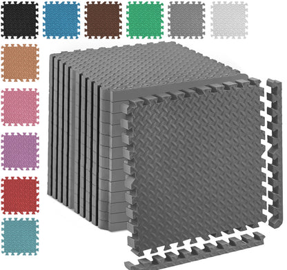 EVA Interlocking Soft Foam Gym Flooring Mats - Yoga Tiles, 25mm, 60x60cm