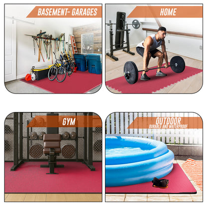 EVA Interlocking Soft Foam Gym Flooring Mats - Yoga Tiles, 25mm, 60x60cm