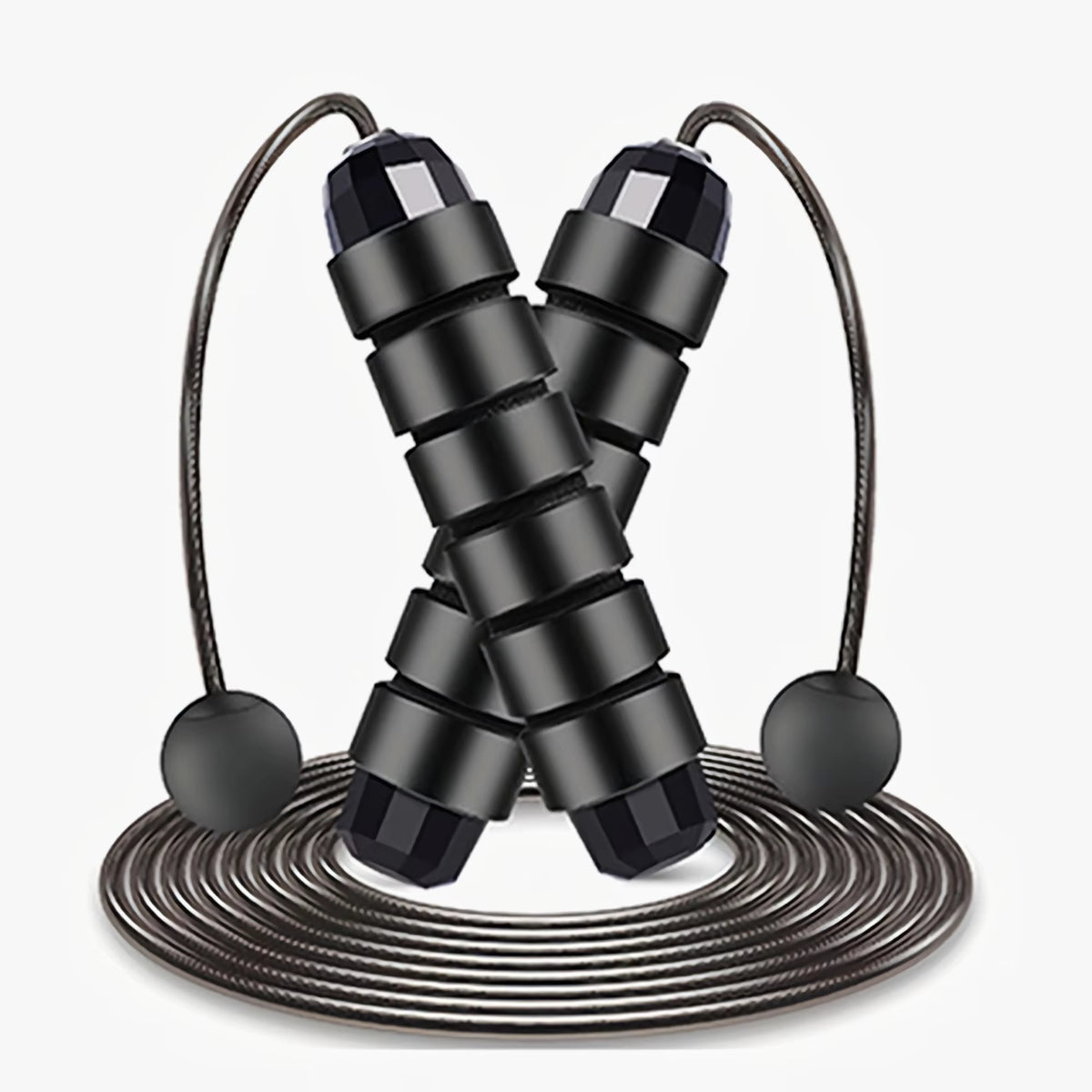 Adjustable Tangle-Free Speed Jump Rope with Ball Bearings and Foam Handles for Home Fitness and Body Slimming Workouts
