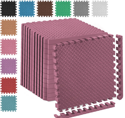 EVA Interlocking Soft Foam Gym Flooring Mats - Yoga Tiles, 25mm, 60x60cm