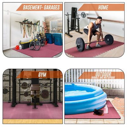 EVA Interlocking Soft Foam Gym Flooring Mats - Yoga Tiles, 25mm, 60x60cm