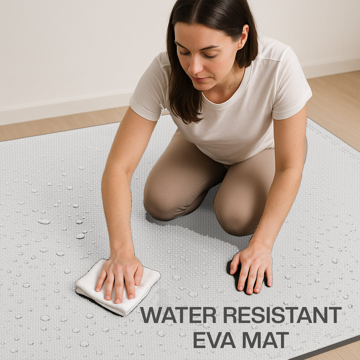 EVA Interlocking Soft Foam Gym Flooring Mats - Yoga Tiles, 25mm, 60x60cm
