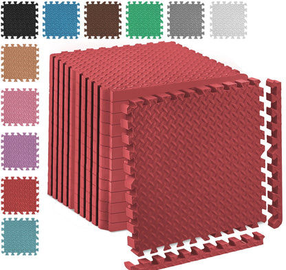 EVA Interlocking Soft Foam Gym Flooring Mats - Yoga Tiles, 25mm, 60x60cm