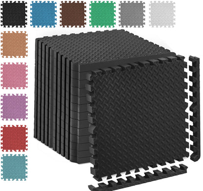 EVA Interlocking Soft Foam Gym Flooring Mats - Yoga Tiles, 25mm, 60x60cm
