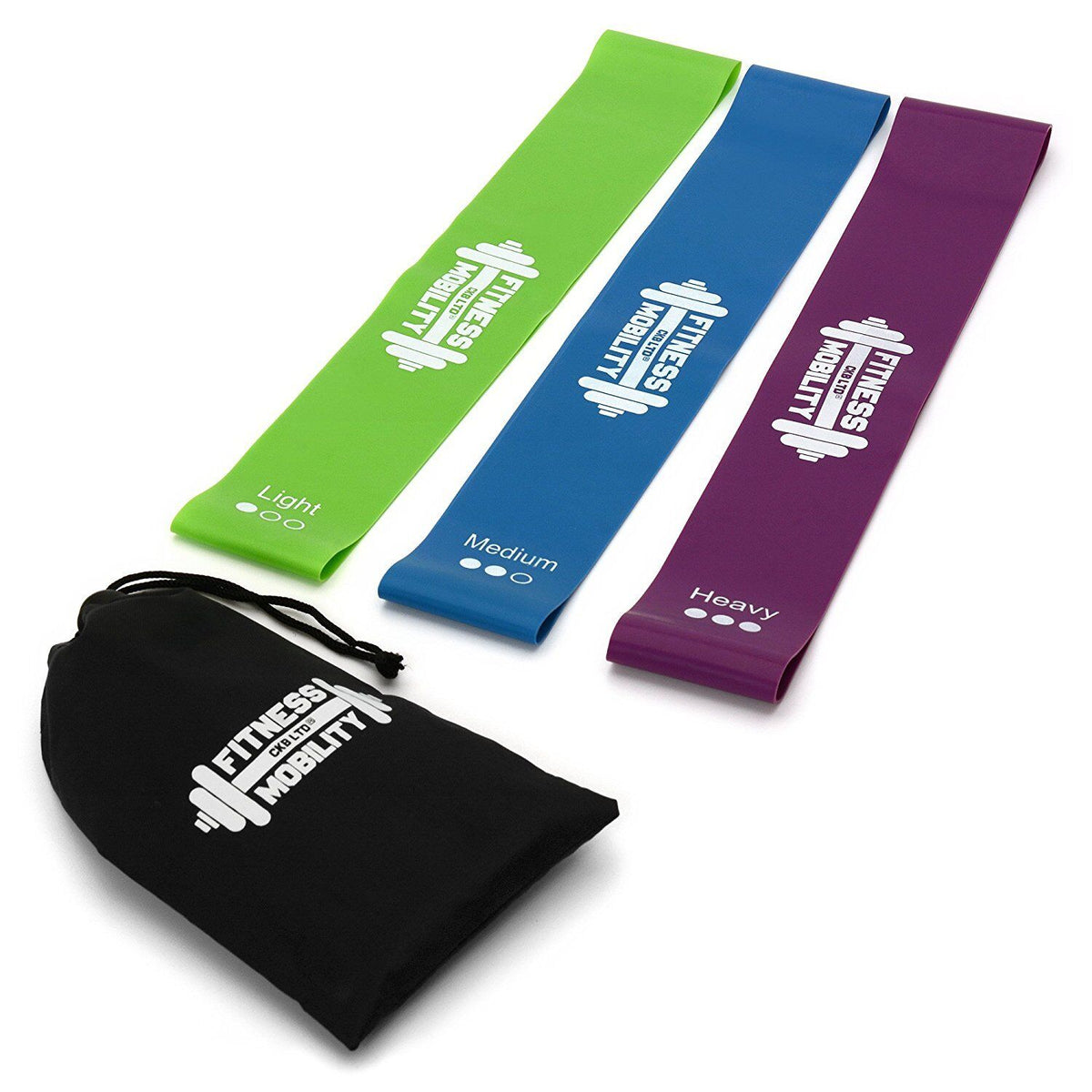 3-Pack Resistance Loop Bands for Ankle and Leg Training - Ideal for Home Gym, Yoga, Pilates, and Glute Workouts
