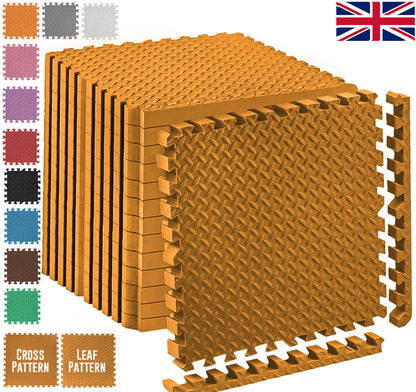 EVA Interlocking Soft Foam Gym Flooring Mats - Yoga Tiles, 25mm, 60x60cm