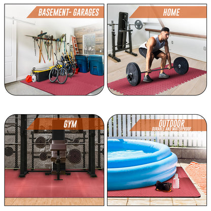 EVA Interlocking Soft Foam Gym Flooring Mats - Yoga Tiles, 25mm, 60x60cm