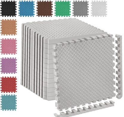EVA Interlocking Soft Foam Gym Flooring Mats - Yoga Tiles, 25mm, 60x60cm