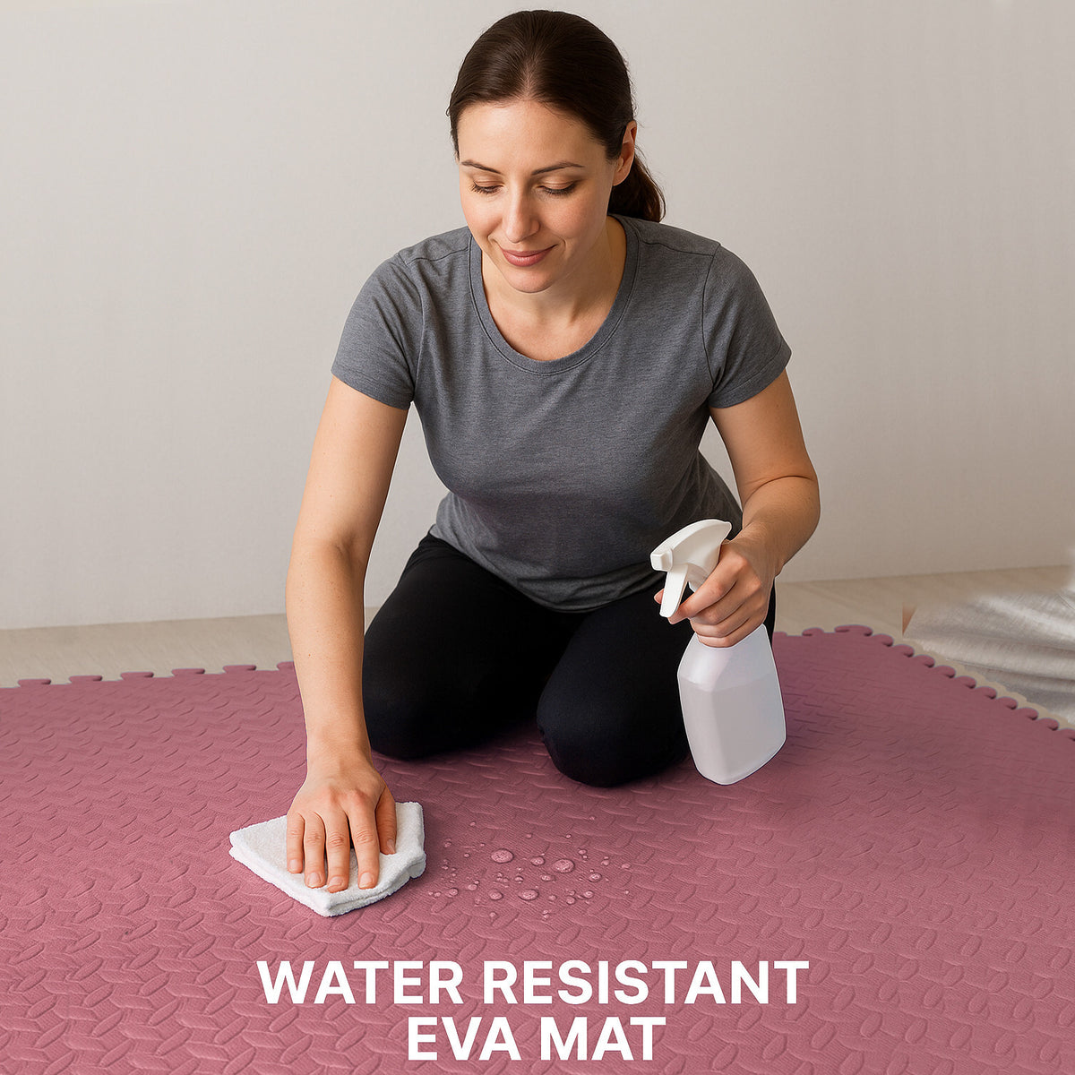EVA Interlocking Soft Foam Gym Flooring Mats - Yoga Tiles, 25mm, 60x60cm