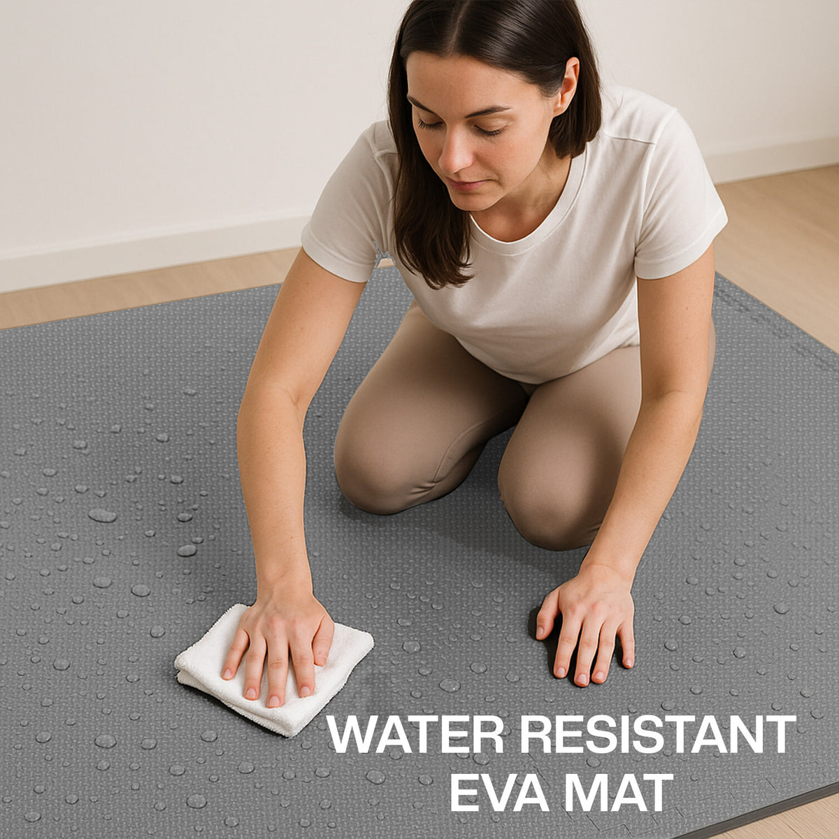 EVA Interlocking Soft Foam Gym Flooring Mats - Yoga Tiles, 25mm, 60x60cm