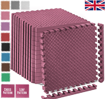 EVA Interlocking Soft Foam Gym Flooring Mats - Yoga Tiles, 25mm, 60x60cm