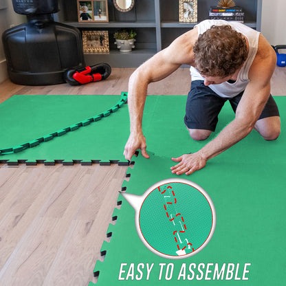 EVA Interlocking Soft Foam Gym Flooring Mats - Yoga Tiles, 25mm, 60x60cm