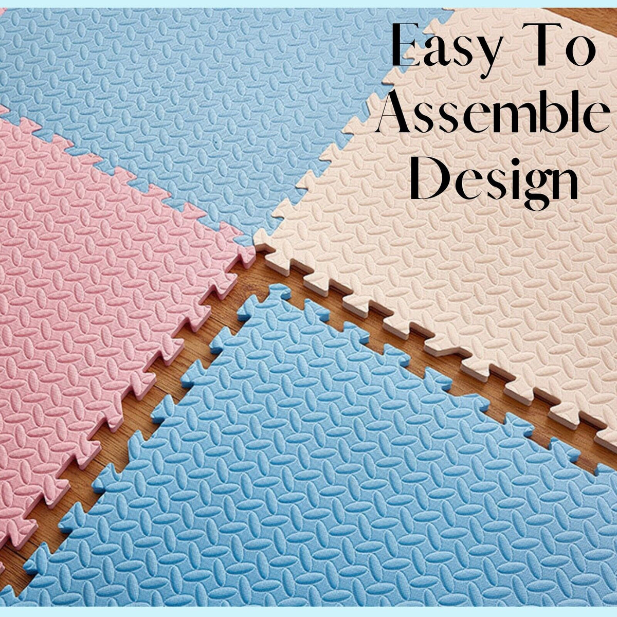 EVA Interlocking Soft Foam Gym Flooring Mats - Yoga Tiles, 25mm, 60x60cm