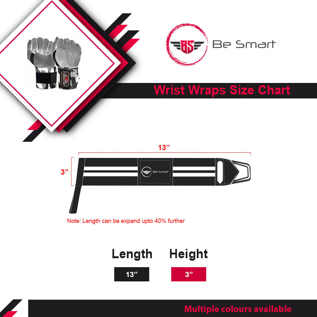 Knee Wraps for Weightlifting and Bodybuilding - Leg Support and Wrist Straps