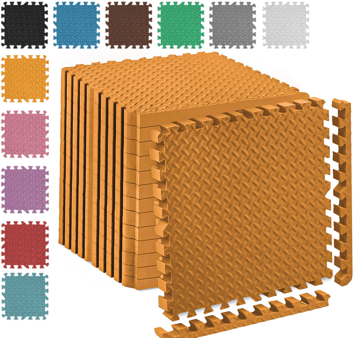EVA Interlocking Soft Foam Gym Flooring Mats - Yoga Tiles, 25mm, 60x60cm