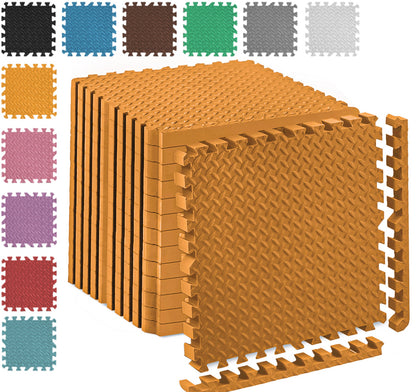 EVA Interlocking Soft Foam Gym Flooring Mats - Yoga Tiles, 25mm, 60x60cm