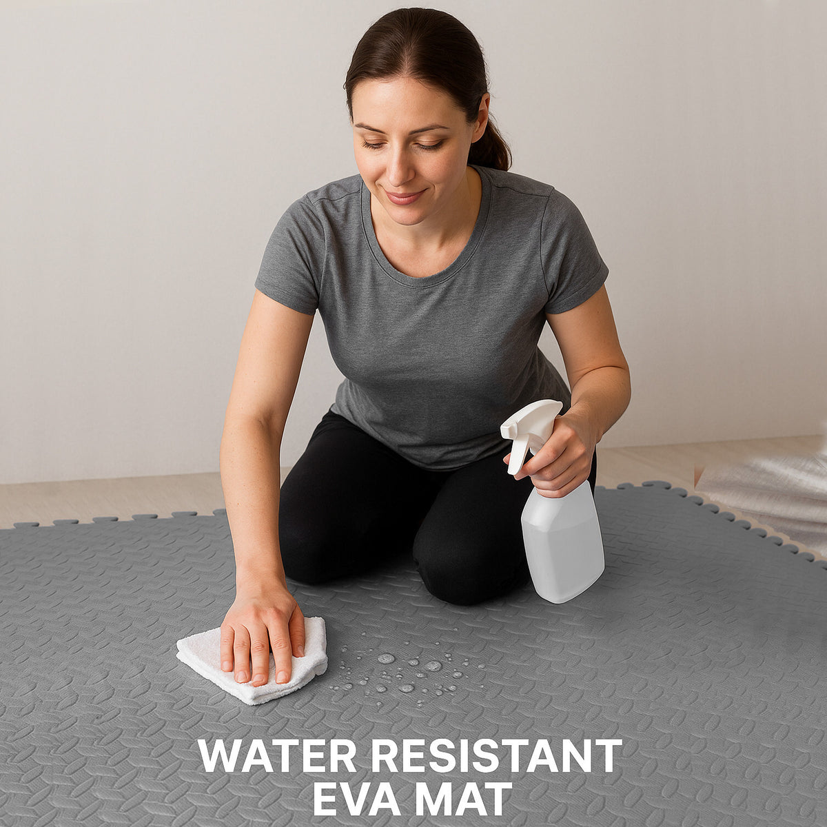EVA Interlocking Soft Foam Gym Flooring Mats - Yoga Tiles, 25mm, 60x60cm