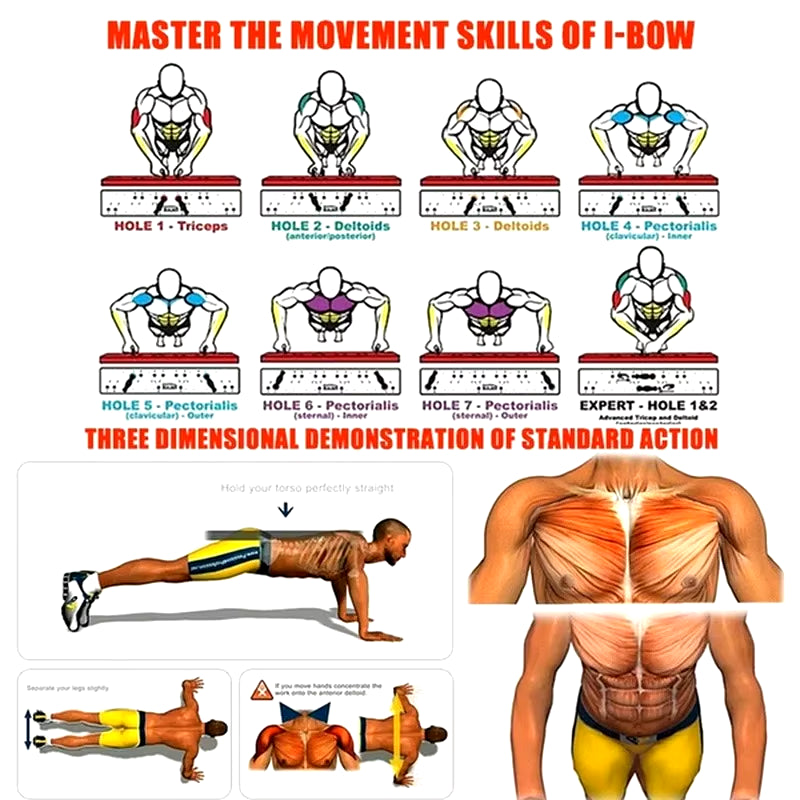 Revolutionary Portable Push-Up Board with Ergonomic Handles - Your Ultimate Fitness Companion for Total Upper Body Transformation