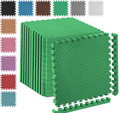 EVA Interlocking Soft Foam Gym Flooring Mats - Yoga Tiles, 25mm, 60x60cm
