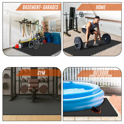 EVA Interlocking Soft Foam Gym Flooring Mats - Yoga Tiles, 25mm, 60x60cm