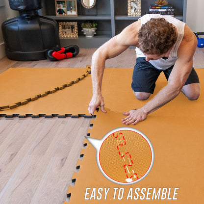 EVA Interlocking Soft Foam Gym Flooring Mats - Yoga Tiles, 25mm, 60x60cm